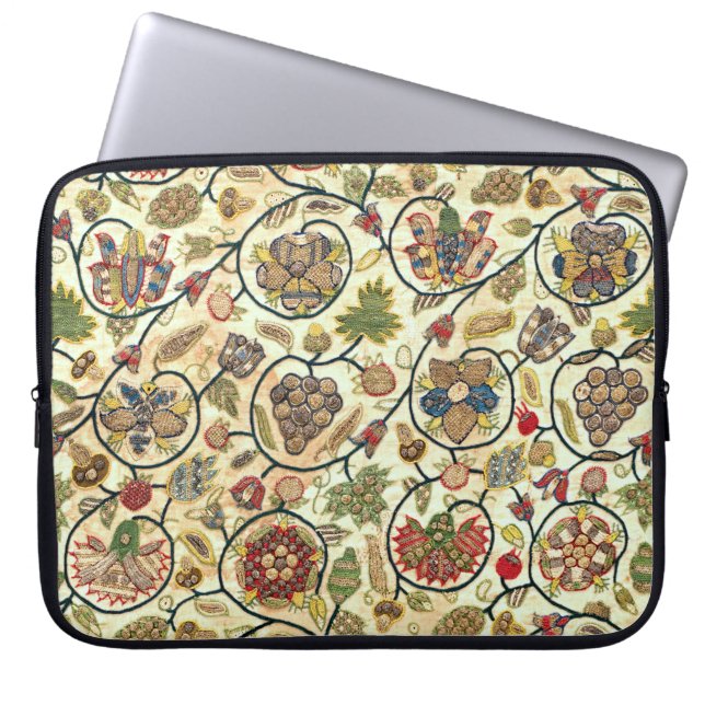 Housse Pour Ordinateur Portable Fruits et fleurs de broderie (Devant)