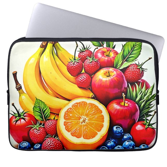Housse Pour Ordinateur Portable Fruits frais vibreux, délice design (Devant)