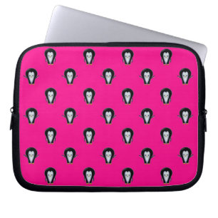 Housse Pour Ordinateur Portable Fun Penguins over Hot Pink Pattern