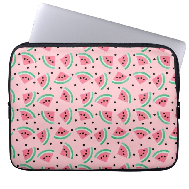 Housse Pour Ordinateur Portable Fun Watermelon Slice Motif Summer Vibes (Devant)