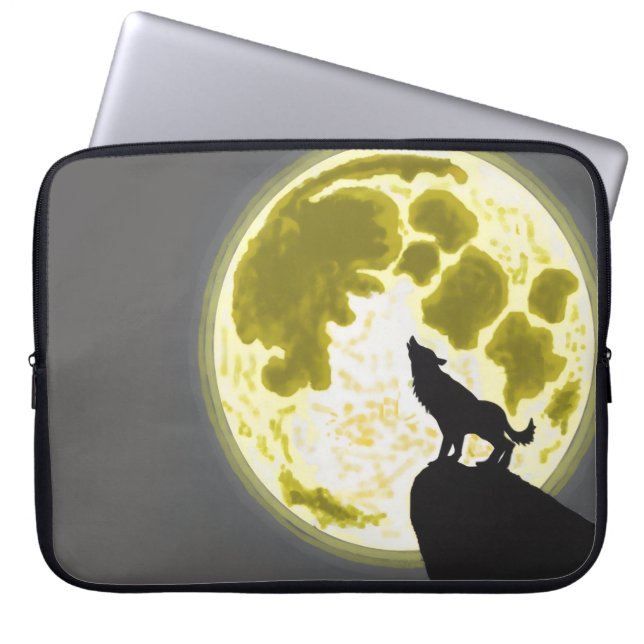 Housse Pour Ordinateur Portable Funda Para Laptop Howling wolf (Devant)