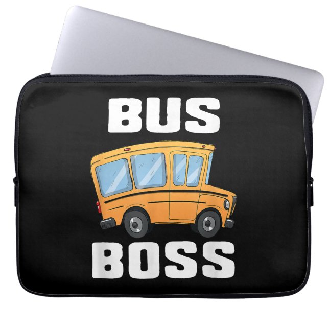 Housse Pour Ordinateur Portable Funny Bus Boss School Bus Driver (Devant)