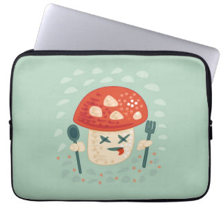 Housse Pour Ordinateur Portable Funny Champignons Caractère alimentaire Oddity biz