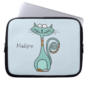 Housse Pour Ordinateur Portable Funny Chat personnalisé nom et couleur des manches