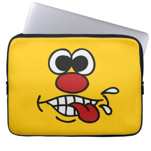 Housse Pour Ordinateur Portable Funny Face - Manches personnalisées pour ordinateu