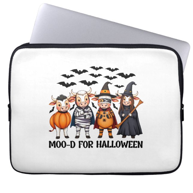 Housse Pour Ordinateur Portable Funny Highland Cow Moo-d pour Halloween (Devant)