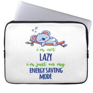 Housse Pour Ordinateur Portable Funny Koala Je ne suis pas Lazy Je suis juste sur