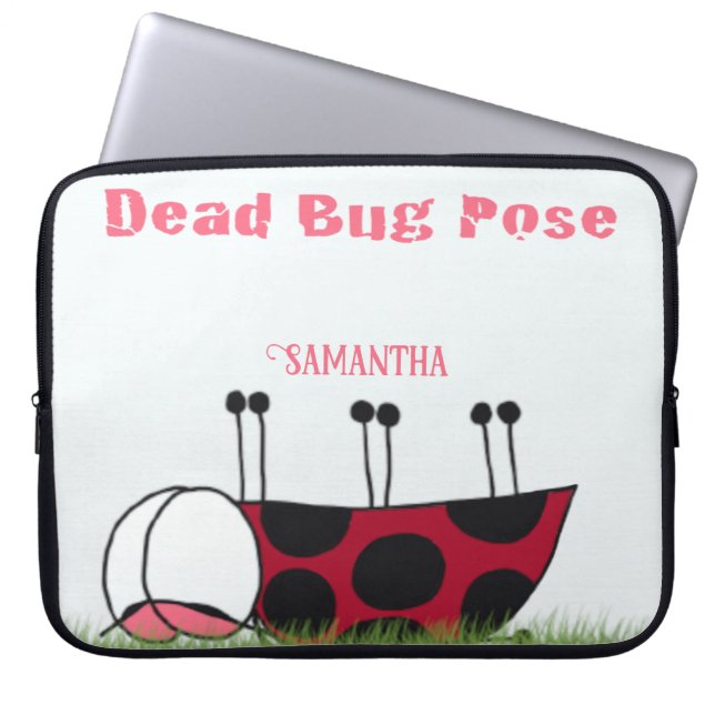 Housse Pour Ordinateur Portable Funny Ladybug Dead Bug Yoga Pose (Devant)