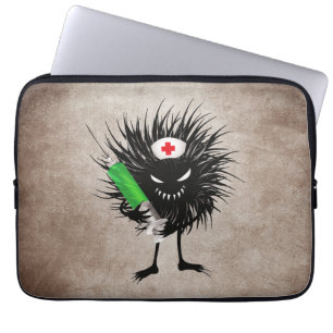 Housse Pour Ordinateur Portable Funny Malin Caractère infirmière seringue gothique