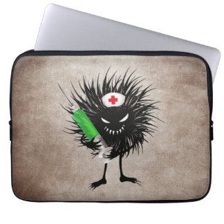 Housse Pour Ordinateur Portable Funny Malin Caractère infirmière seringue gothique