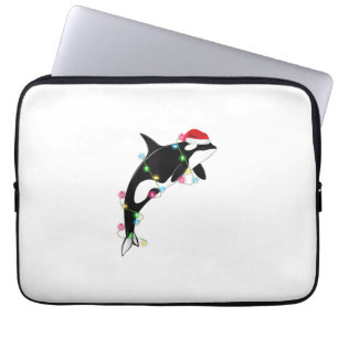 Housse Pour Ordinateur Portable Funny Orca Tueur Baleine Santa Chapeau Mer de Noël