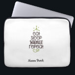 Housse Pour Ordinateur Portable Funny Science Student Cadeau scolaire personnalisé<br><div class="desc">Ce drôle design "Eat Sleep Science Repeat" est parfait pour les étudiants de toutes les classes ! Peut être personnalisé avec le nom de votre enfant. Idéal pour le cadeau de retour à l'école,  cadeau d'anniversaire pour enfants et autres cadeaux de vacances.</div>