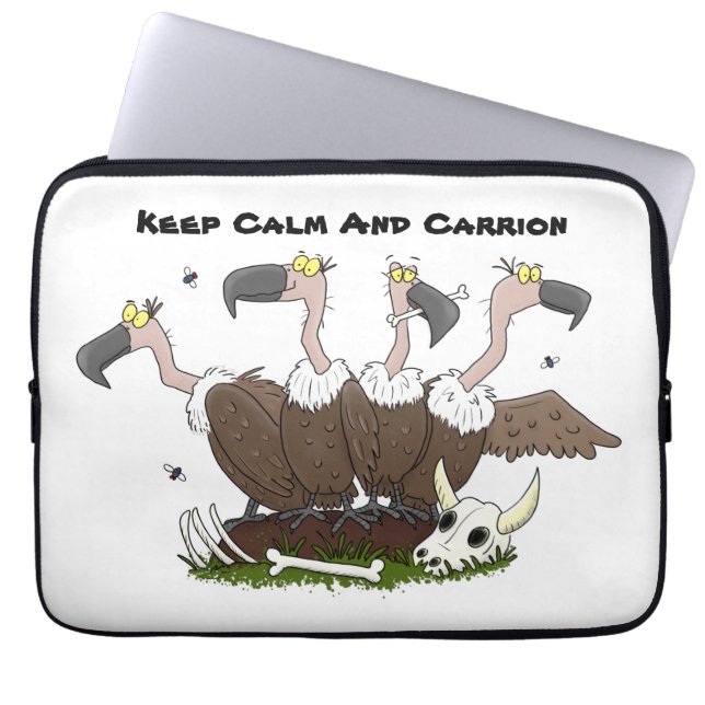 Housse Pour Ordinateur Portable Funny vultures humour cartoon (Devant)