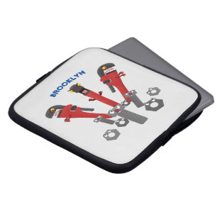Housse Pour Ordinateur Portable Funny wrench monster tools humour cartoon