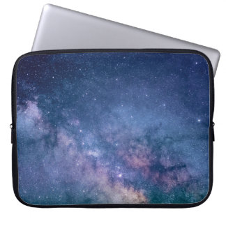 Housse Pour Ordinateur Portable Galaxie bleue et violette numérique