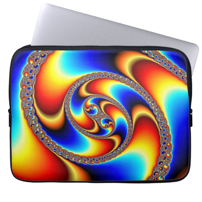 Housse Pour Ordinateur Portable Galaxie spirale - Art fractal (Devant)