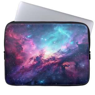 Housse Pour Ordinateur Portable Galaxy espace parties scintillant nebula rose viol