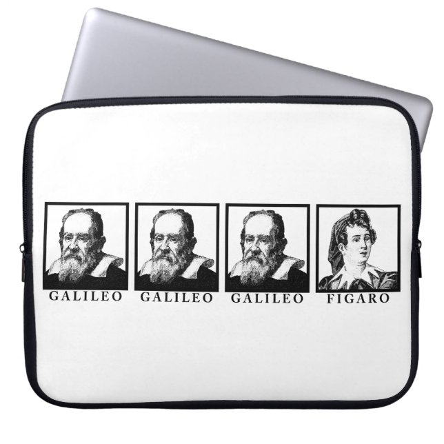 Housse Pour Ordinateur Portable Galileo Figaro BW (Devant)