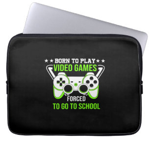 Housse Pour Ordinateur Portable Gamer Gift Né Pour Jouer À Des Jeux Vidéo