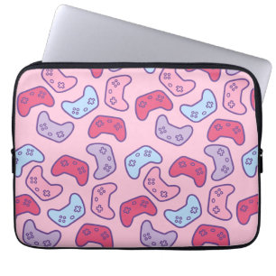 Housse Pour Ordinateur Portable Gamer Girl Pink Cartoon Vidéo Contrôleurs de jeu