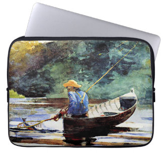 Housse Pour Ordinateur Portable Garçon pêchant, œuvre d'art de Winslow Homer