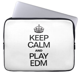 HOUSSE POUR ORDINATEUR PORTABLE GARDER CALME ET JOUER EDM