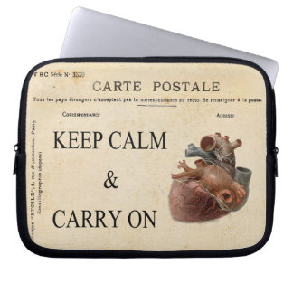 Housse Pour Ordinateur Portable Gardez le calme et continuer sur l'ordinateur port