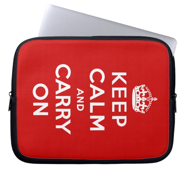 Housse Pour Ordinateur Portable Gardez le calme et continuez (Devant)