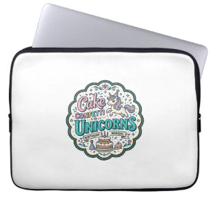 Housse Pour Ordinateur Portable Gâteau de Licorne Confettis Licornes POD Prêt POD 