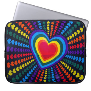 Housse Pour Ordinateur Portable Gays Colors Heart Rainbow Pattern Homosexual Diffe