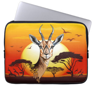 Housse Pour Ordinateur Portable Gazelle Antelope africaine animal sauvage