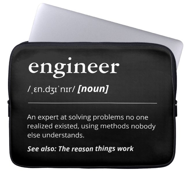 Housse Pour Ordinateur Portable Geeky Engineering Gift Engineer Définition Moderne (Devant)