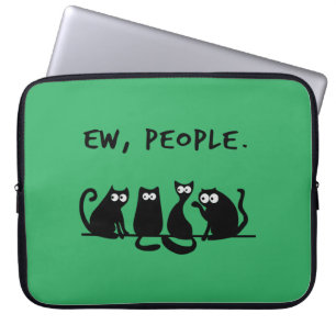 Housse Pour Ordinateur Portable Gens dégueu Chats mignons Chats noirs 