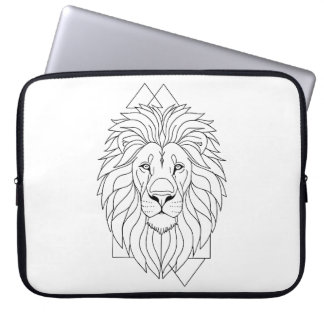 Housse Pour Ordinateur Portable Geometric Lion Head