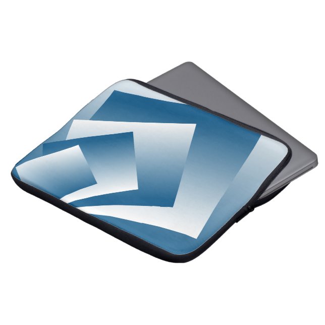 Housse Pour Ordinateur Portable Géométrie bleu sarcelle (Devant haut)