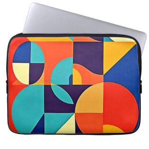 Housse Pour Ordinateur Portable Géométrie moderne colorée