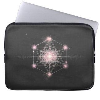 Housse Pour Ordinateur Portable Géométrie sacrée lumineuse Lumière cosmique