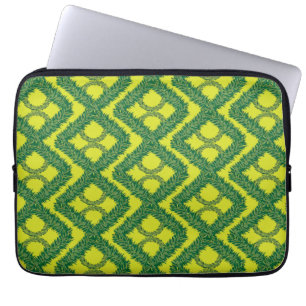 Housse Pour Ordinateur Portable Géométrique Green Garland Carré motif de vacances