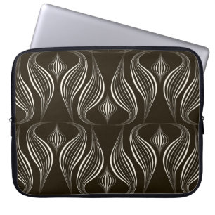 Housse Pour Ordinateur Portable Géométrique monochrome : Texture Vintage moderne