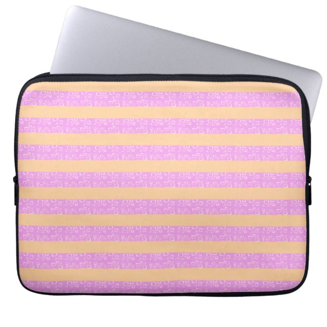 Housse Pour Ordinateur Portable Géométrique rose  (Devant)