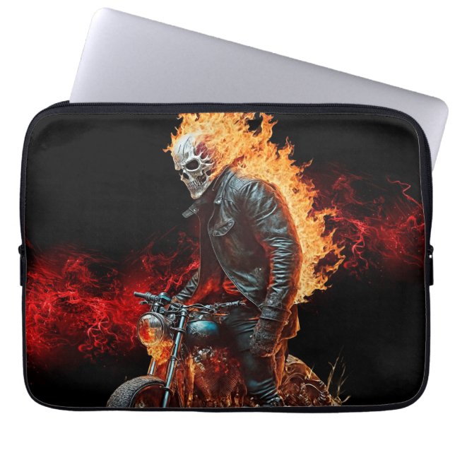 Housse pour ordinateur portable Ghost Rider enflam (Devant)