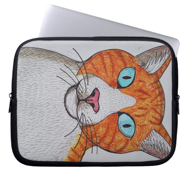 Housse Pour Ordinateur Portable Ginger and white cat Electronics Bag (Devant)