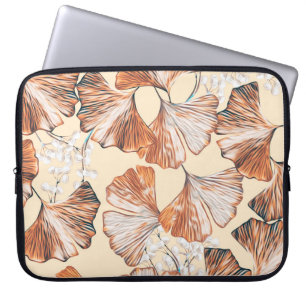 Housse Pour Ordinateur Portable Gingko avec des fruits sans couture motif. Aquarel