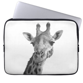 Housse Pour Ordinateur Portable Girafe noire et blanche