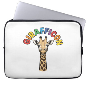 Housse Pour Ordinateur Portable Girafe Vintage Icône Conception de Chemise de Mign