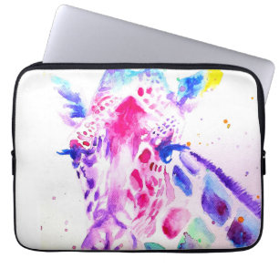 Housse Pour Ordinateur Portable Giraffe Aquarelle Bébés Purple Cadeaux Lavande