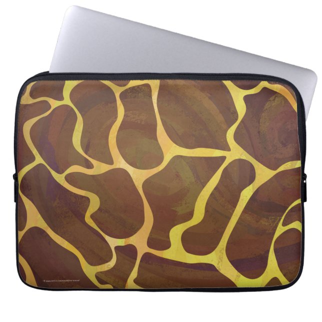 Housse Pour Ordinateur Portable Giraffe Brown et jaune (Devant)