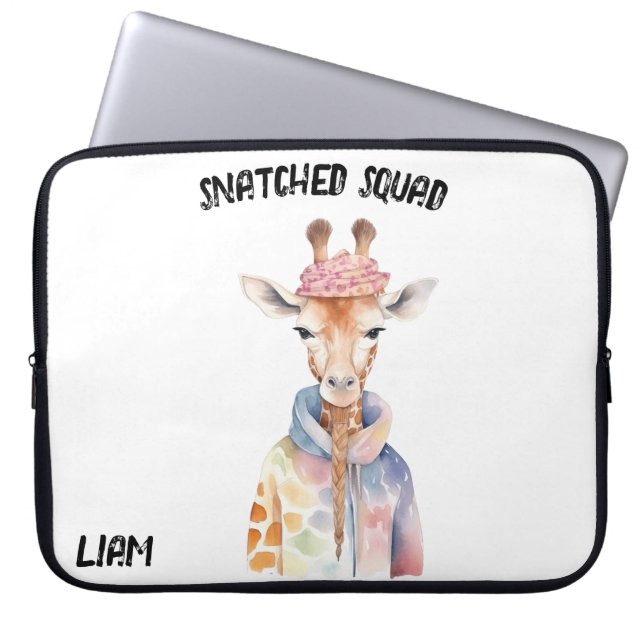 Housse Pour Ordinateur Portable Giraffe "Escouade arrachée" (Devant)