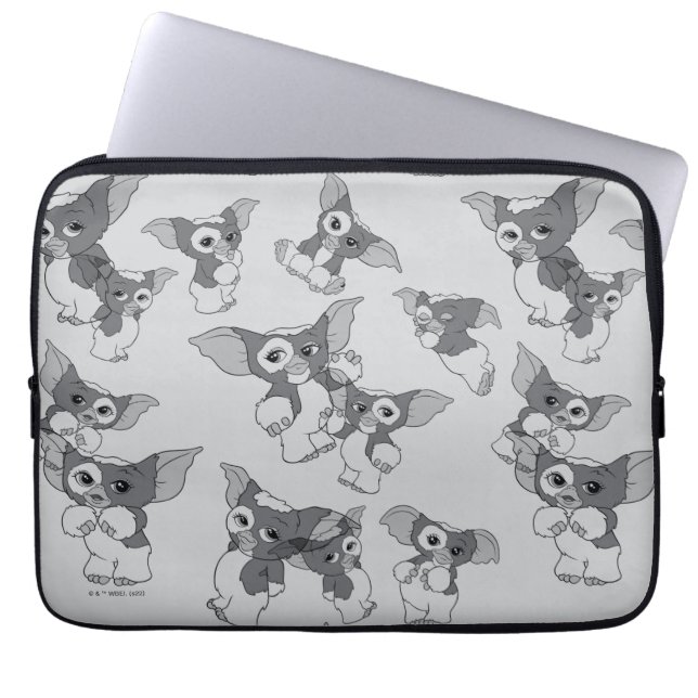 Housse Pour Ordinateur Portable Gizmo | Motif noir et blanc (Devant)