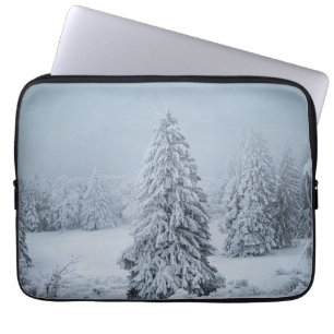 Housse Pour Ordinateur Portable Glace et neige Bois, Alpes suisses